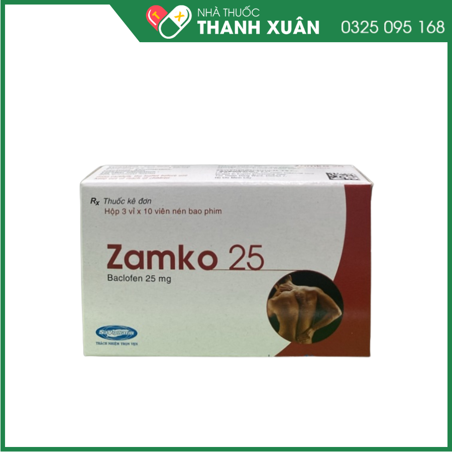 Zamko 25 điều trị chứng co cứng cơ